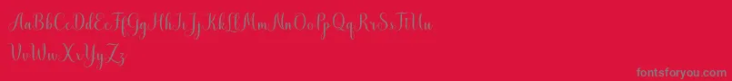 MistletoeScriptDemo Font – Gray Fonts on Red Background