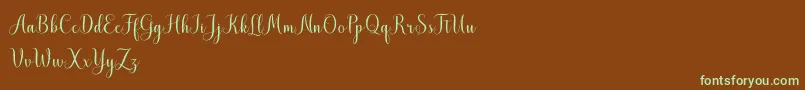 MistletoeScriptDemo Font – Green Fonts on Brown Background