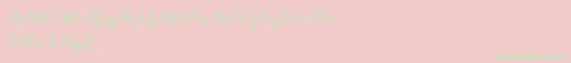 MistletoeScriptDemo Font – Green Fonts on Pink Background