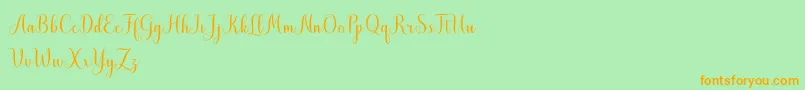 MistletoeScriptDemo Font – Orange Fonts on Green Background