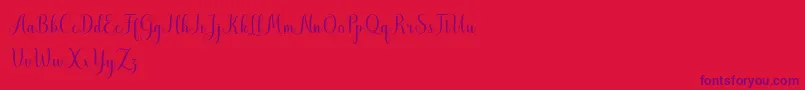 MistletoeScriptDemo Font – Purple Fonts on Red Background