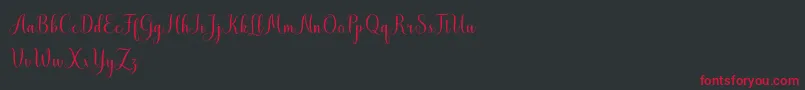 MistletoeScriptDemo Font – Red Fonts on Black Background