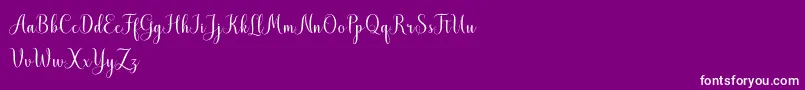 MistletoeScriptDemo Font – White Fonts on Purple Background