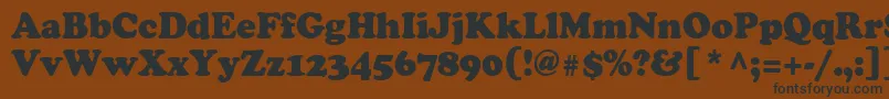 Cooper95n Font – Black Fonts on Brown Background