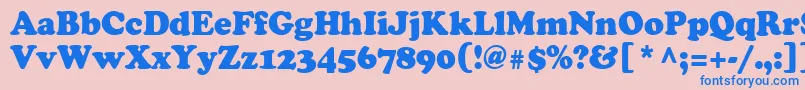 Cooper95n Font – Blue Fonts on Pink Background