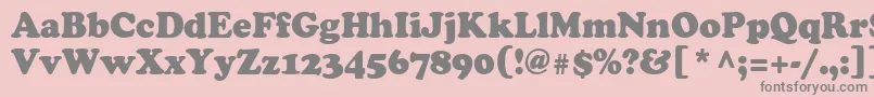 Cooper95n-Schriftart – Graue Schriften auf rosa Hintergrund