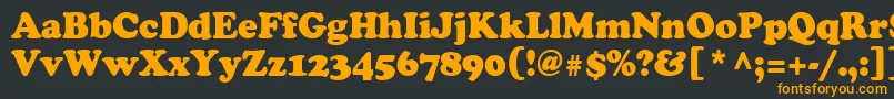 Cooper95n Font – Orange Fonts on Black Background