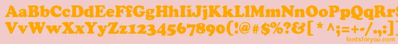 Cooper95n Font – Orange Fonts on Pink Background