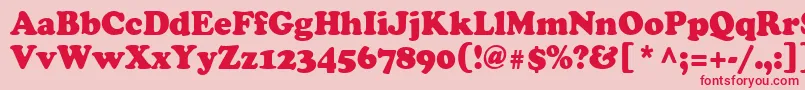 Cooper95n Font – Red Fonts on Pink Background