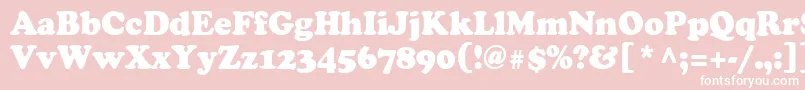 Cooper95n Font – White Fonts on Pink Background