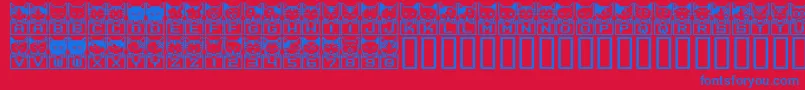 BmNecoA29 Font – Blue Fonts on Red Background