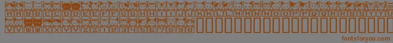 Шрифт BmNecoA29 – коричневые шрифты на сером фоне