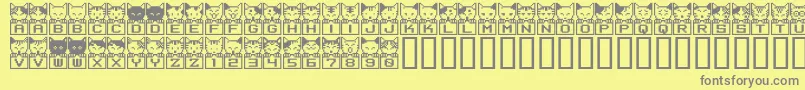 fuente BmNecoA29 – Fuentes Grises Sobre Fondo Amarillo