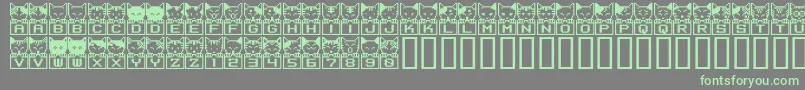 Шрифт BmNecoA29 – зелёные шрифты на сером фоне