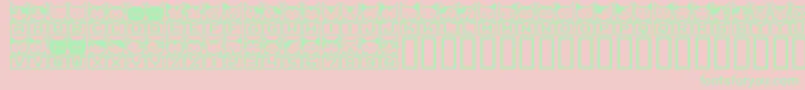 BmNecoA29-Schriftart – Grüne Schriften auf rosa Hintergrund