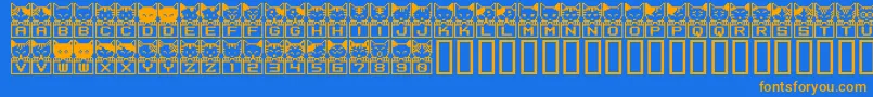 Police BmNecoA29 – polices orange sur fond bleu