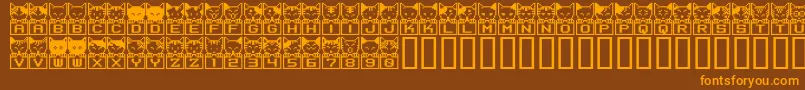Police BmNecoA29 – polices orange sur fond brun