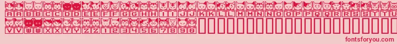 BmNecoA29 Font – Red Fonts on Pink Background