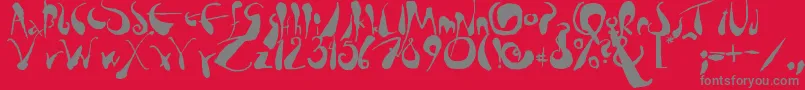 Tusch Font – Gray Fonts on Red Background