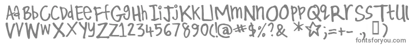 Kirby-Schriftart – Graue Schriften auf weißem Hintergrund