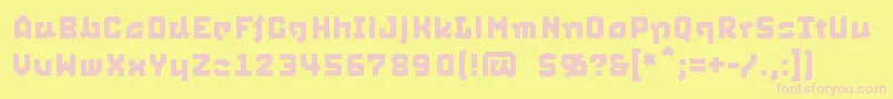 Squid Font – Pink Fonts on Yellow Background