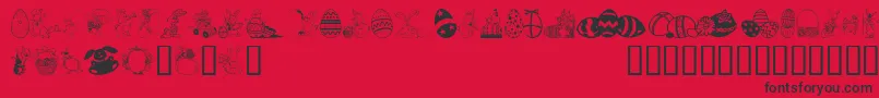 EasterArt Font – Black Fonts on Red Background