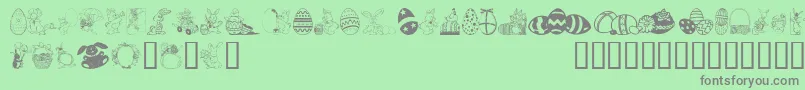 EasterArt Font – Gray Fonts on Green Background