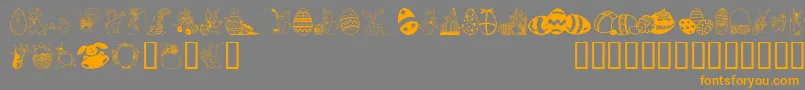 EasterArt Font – Orange Fonts on Gray Background
