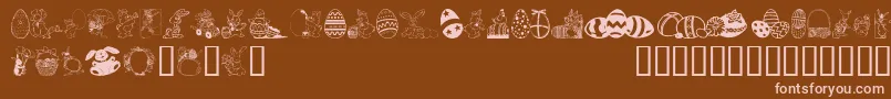EasterArt Font – Pink Fonts on Brown Background