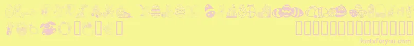 EasterArt Font – Pink Fonts on Yellow Background