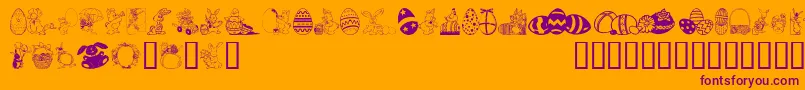 EasterArt Font – Purple Fonts on Orange Background