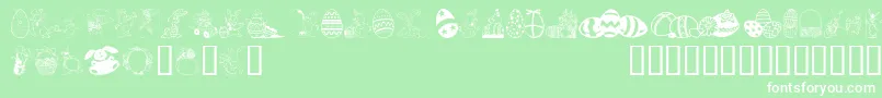 フォントEasterArt – 緑の背景に白い文字
