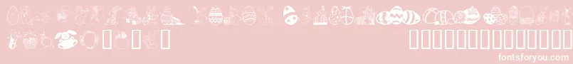 EasterArt Font – White Fonts on Pink Background