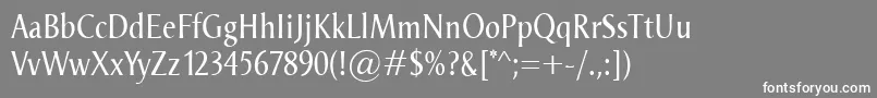 OdenseCond Font – White Fonts on Gray Background