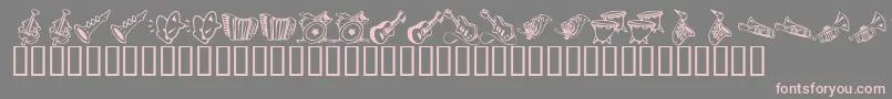 Czcionka KrMusicClass – różowe czcionki na szarym tle
