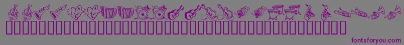 Saiba mais sobre a fonte KrMusicClass Fonte KrMusicClass – fontes roxas em um fundo cinza