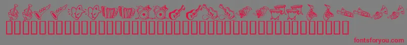fuente KrMusicClass – Fuentes Rojas Sobre Fondo Gris