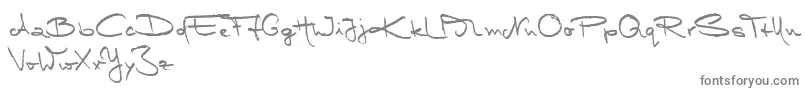 MarleenScriptMediumReduced-Schriftart – Graue Schriften auf weißem Hintergrund