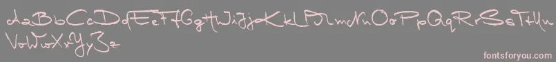 MarleenScriptMediumReduced Font – Pink Fonts on Gray Background