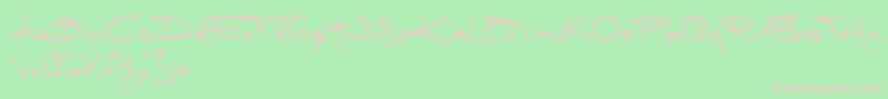 MarleenScriptMediumReduced Font – Pink Fonts on Green Background