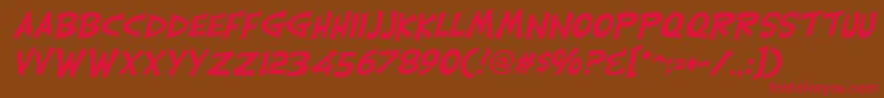 CarlisleItalic Font – Red Fonts on Brown Background