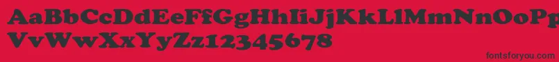 ChaceyextHeavy Font – Black Fonts on Red Background