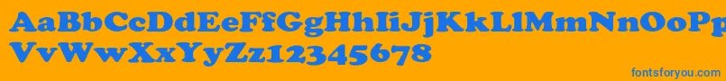 ChaceyextHeavy Font – Blue Fonts on Orange Background