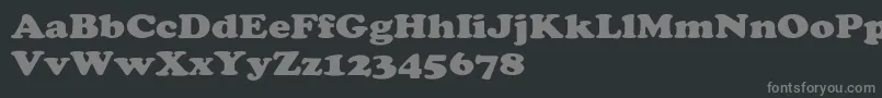 ChaceyextHeavy-Schriftart – Graue Schriften auf schwarzem Hintergrund