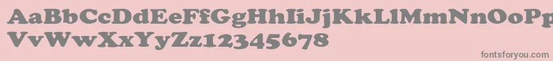 ChaceyextHeavy Font – Gray Fonts on Pink Background