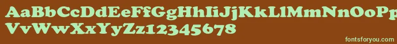 ChaceyextHeavy Font – Green Fonts on Brown Background