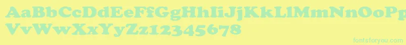 ChaceyextHeavy Font – Green Fonts on Yellow Background