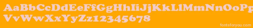 ChaceyextHeavy Font – Pink Fonts on Orange Background