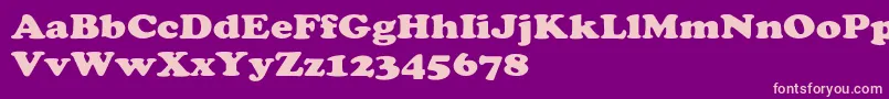 ChaceyextHeavy Font – Pink Fonts on Purple Background