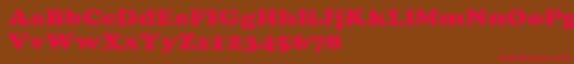 ChaceyextHeavy-Schriftart – Rote Schriften auf braunem Hintergrund
